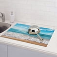 thumbnail image 6 of Sikiie Sunny Ocean Waves Dish Drying Mat, Kitchen Counter Mat, Self Drying Mat for Kitchen Counter Dish Drying Pad ,for Dishes, Utensils, Pots and Pans(24" x 18"), 6 of 7
