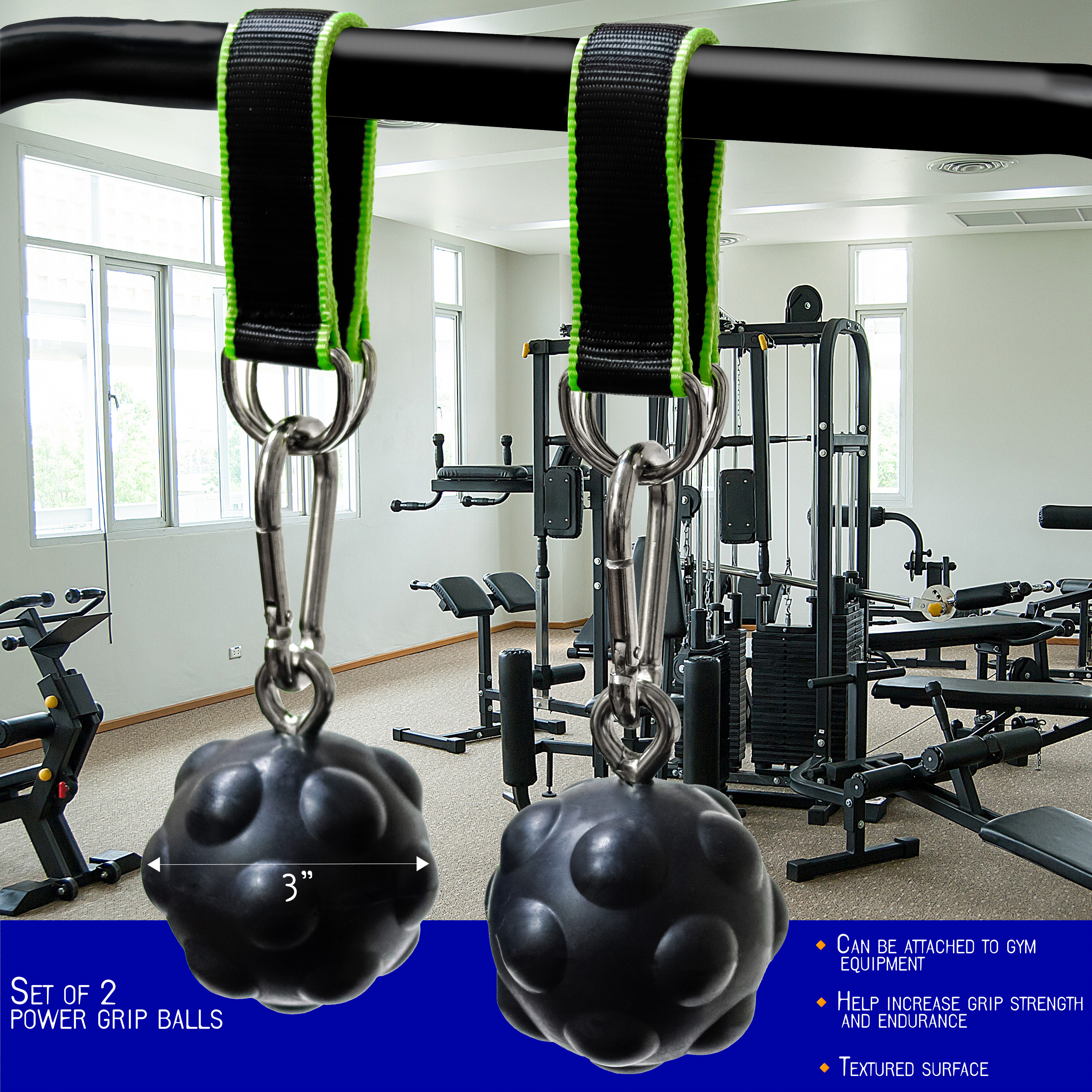 Pull Up Power Grip Balls Climbing Board Bouldering Hangboard Grip Trainers (Set of 2)