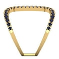 thumbnail image 3 of 0.5 ct Round Cut Simulated Blue Sapphire Statement 18K Yellow Gold Womens Engagement Ring, 3 of 5
