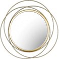 thumbnail image 2 of Decorative Metal Wall Mirror - 36cm Diameter - Round - Decor for Bedroom, Living Room, Bathroom, Hal 26s, 2 of 5