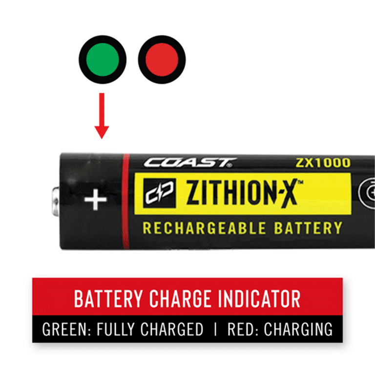 リチウム COAST Products ZX1000 Zithion-X Rechargeable Cathode/Anode USB-C