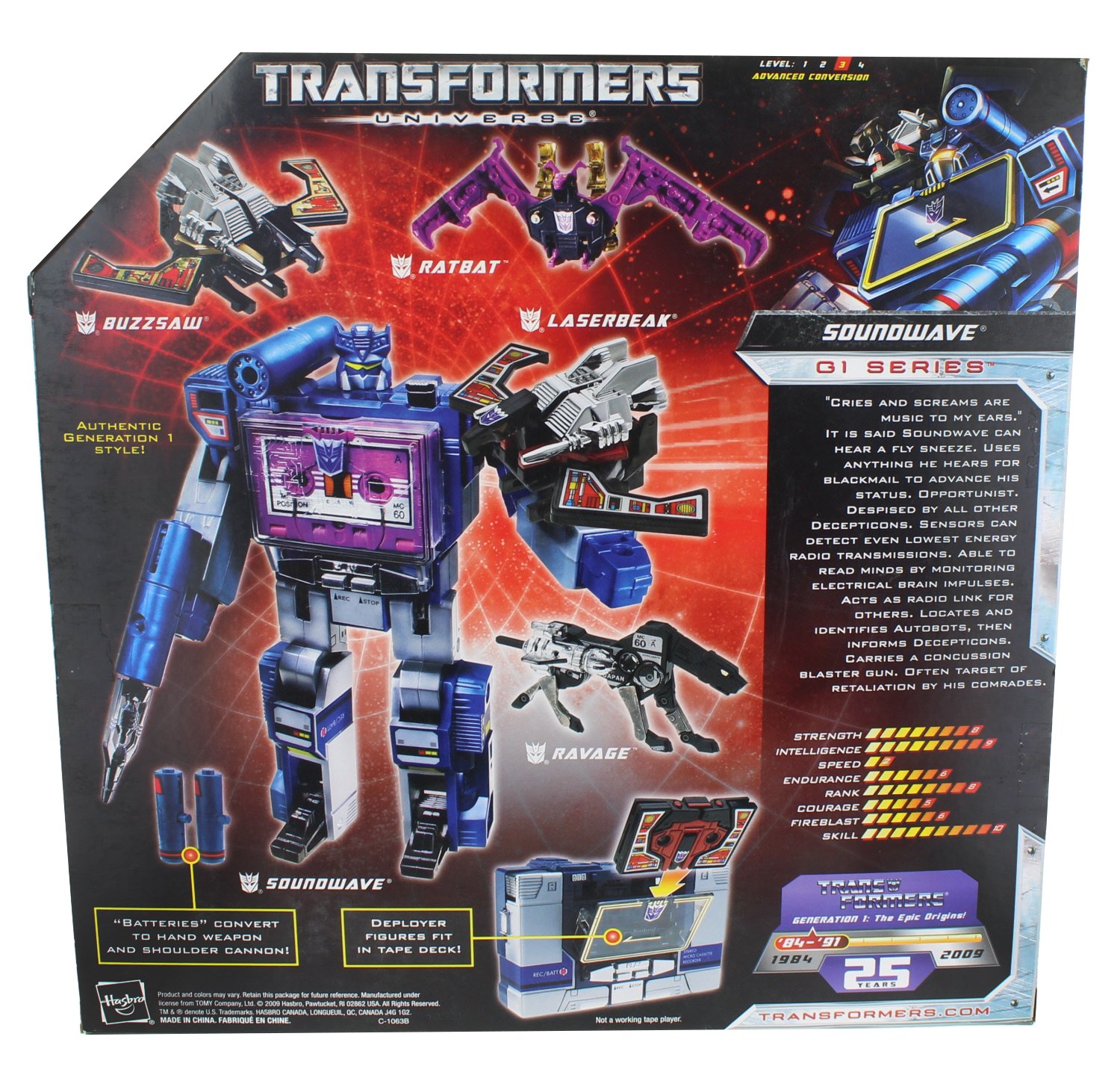 Transformers Universe 2009 SDCC San Diego Comic-Con Exclusive 25th Anniversary Figure Soundwave