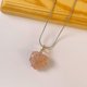 thumbnail image 4 of 2 Pcs Birth Stone Heart Necklace Girls Diamond Castle Necklace For Teen Girls, 4 of 5