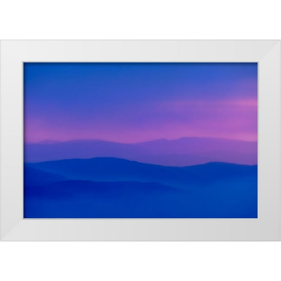 Haney, Chuck 14x11 White Modern Wood Framed Museum Art Print Titled - Wildfire smoke and clouds mixing-Stillwater State Forest near Whitefish-Montana-USA