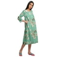 thumbnail image 3 of Moomaya Chemise de Nuit en Coton pour Femmes, Col Rond, Allaitement, 3 of 6