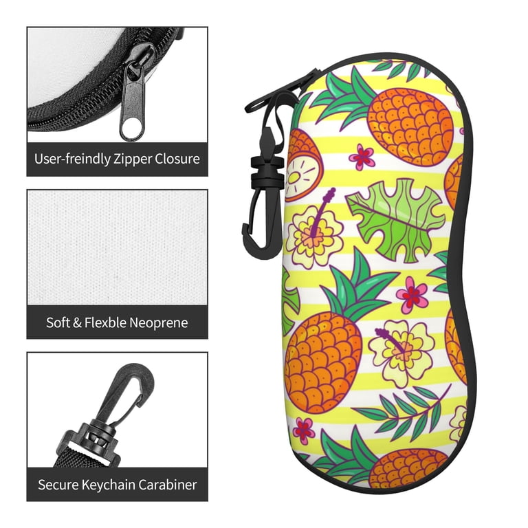 ♡cancan♡ ZICANCN Sunglasses Soft Case, Cartoon Pineapple Fruit Pattern