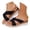 Black, variant on Pandaie Womens Platform Espadrilles Sandals Criss Cross Open Toe Wedge Slip on Slides Summer Beach Dressy Walking Shoes Beige Size 6.5