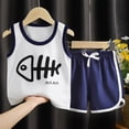 thumbnail image 2 of 6months-6years Summer Children'S Clothes Baby Boy T-Shirt+Pant 2pcs/Set Kids Cartoon Short Sleeve Suit Toddle Girl Clothes Suit Baby Outfit Set 7t Children,Lightweight(Navy,2-3 Years), 2 of 3