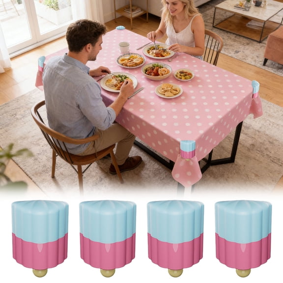 Lumxatz Tablecloth Clips Heavy Duty, Windproof Non Tablecloth Fasteners for Outdoor Indoor Picnic Party Camping and Wedding, Clear Durable Clamps