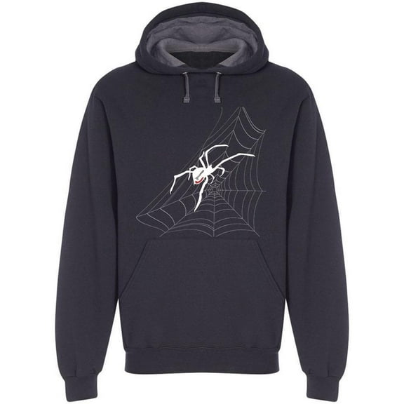 Sideview Of Spider On Web Hoodie Men -Image by Shutterstock, Male Small