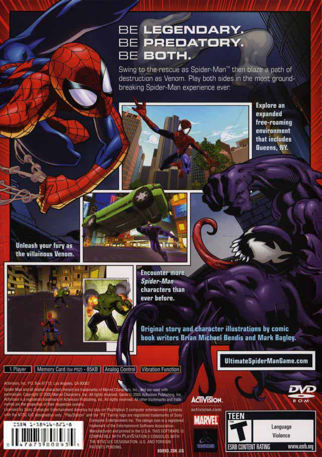 ultimate spiderman ps2