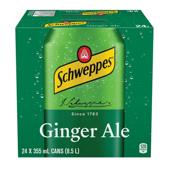 Schweppes Ginger Ale, 24 x 355 mL cans, 24x355mL