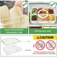 thumbnail image 4 of Contenedor para bocadillos, tabla de embutidos portátil para viajes con tapa, caja de almacenamiento de alimentos para refrigerador, organizador de bocadillos, contenedores de almacenamiento, 4 of 7