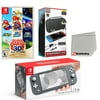 Nintendo Switch Lite Console Gray with Super Mario 3D All-Stars, Accessory Starter Kit and Screen Cleaning Cloth Bundle