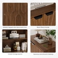 thumbnail image 7 of Semiocthome 32" Farmhouse Sideboard Buffet Cabinet, Wood Storage Cabinet, Walnut, 7 of 7