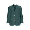 thumbnail image 4 of Olyvenn Women's Spring Fall Business Casual Blazers Long Sleeve Notch Lapel Trendy Work Office Blazer Jackets Outerwear Green M, 4 of 6