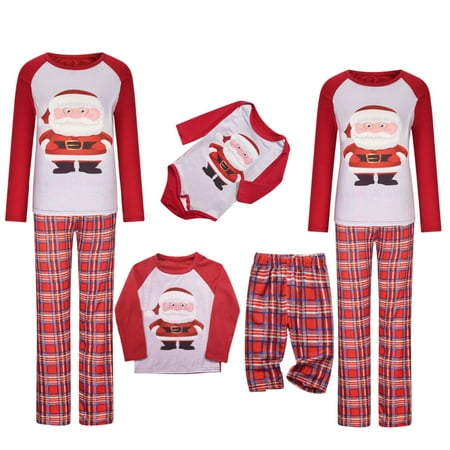 

2022 Family Christmas Pajsmas Matching Sets Classic Plaid Elk Reindeer Print Pjs Sets Holiday Xmas Soft Cozy Sleepwear