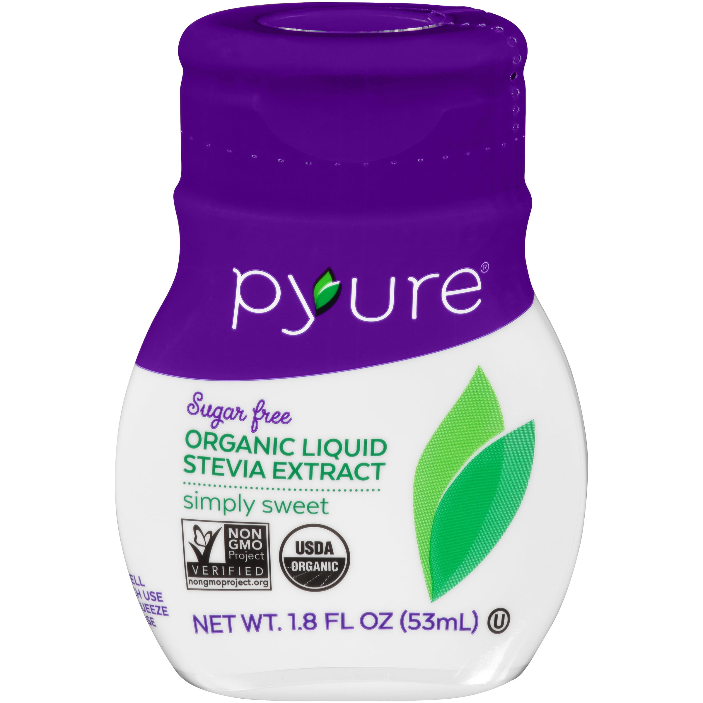Pyure Organic Liquid Stevia Extract Sweetener, Simply Sweet, Sugar Substitute, 200 Servings Per