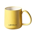 thumbnail image 2 of Dongrere Plastic Coffee Mug, Solid Color Tea Cup with Handle, Simple Drinkware Cup for Home, Office and Cafe Use, 3.3x3.6 Inch, Yellow, 2 of 6