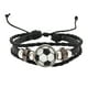 thumbnail image 1 of Pulsera de fútbol Pulsera trenzada de cuero Pulsera de moda con cuentas de fútbol brillante para fanáticos del equipo, 1 of 9