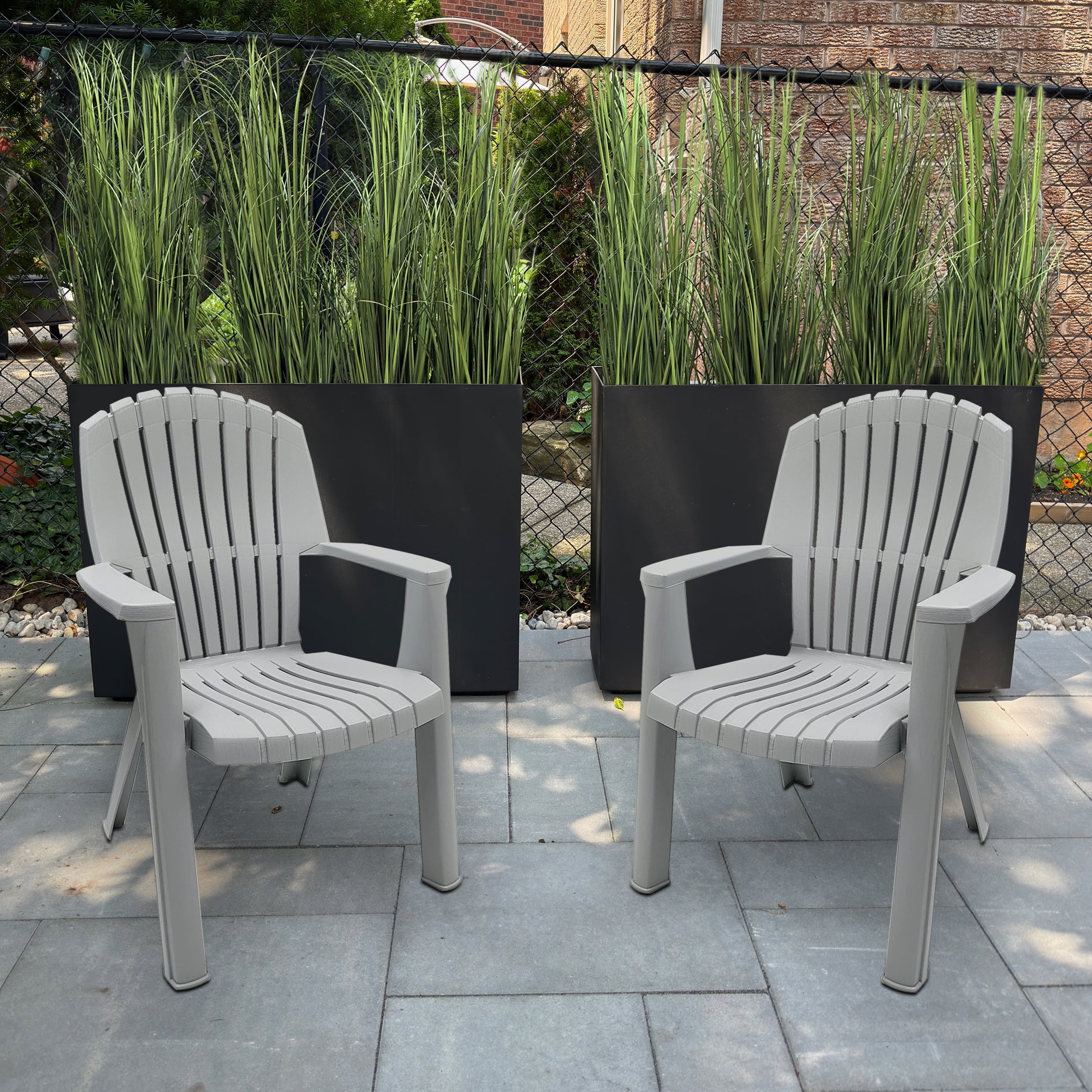 Gracious Living Outdoor Cape Cod Adirondack Chair Neutral Gray