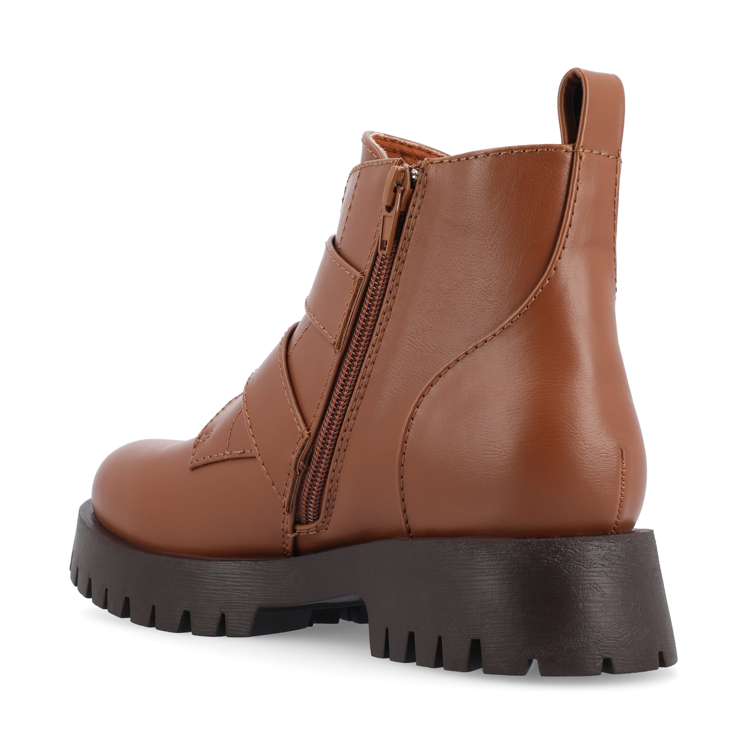 Journee Womens Maebry Treaded Outsole Round Toe Booties