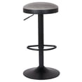 thumbnail image 2 of Juno PU Leather Gaslift Backless Swivel Bar Stool,Set of 2 - Vintage Mist Gray, 2 of 5