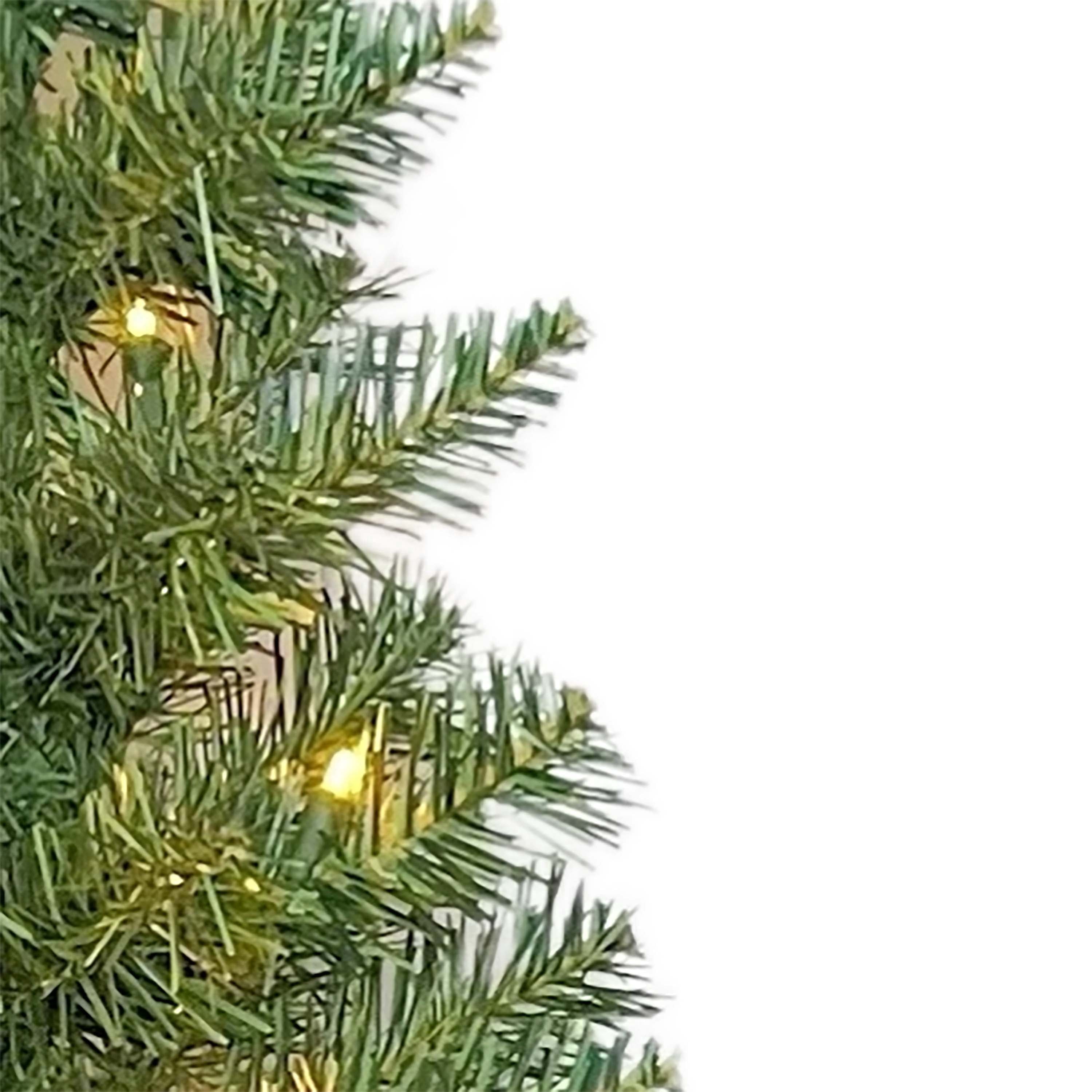 3.5' Pre-Lit Green Artificial Porch Christmas Trees with 35 Warm White LED Lights, 2 Count, by Holiday Time