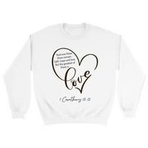 LOVE Crewneck Sweater ( Color:White; Size:L;)
