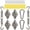 A Shade Sails Hardware, variant on Rectangular/Square Sun Shade Sails 304 Stainless Steel Hardware Installation Kit 6 inch for Outdoor, 6-8.5'' Adjustable, 24 Pcs B
