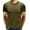 Army Green, variant on YYDGH Mens Short Sleeve Crew Neck T-Shirt Contrast Trim Knit Slim-Fit Tees Top White S