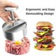 thumbnail image 4 of Prensa à Burger NQ 304 Acero Inoxidable Ajustable Steak Haché Facile à Utiliser Antiadhésive, 4 of 5