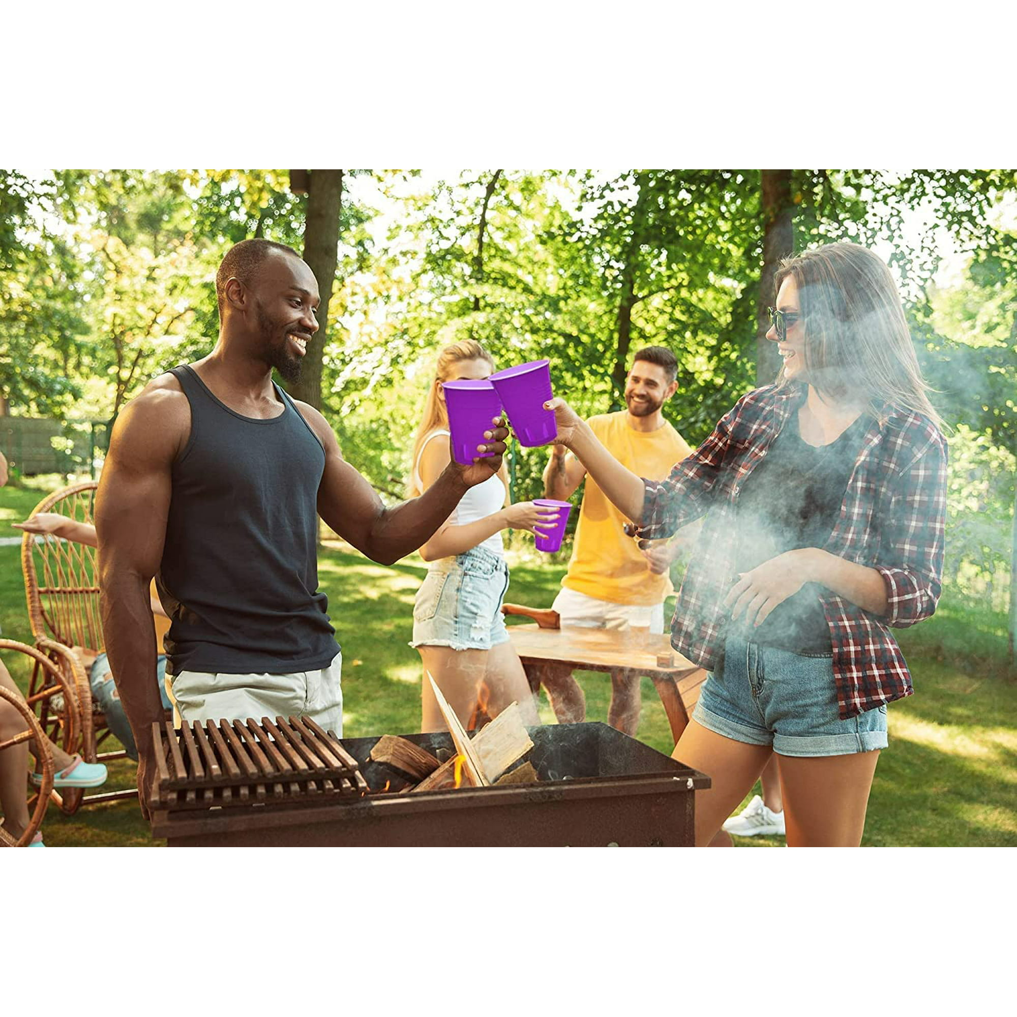 DecorRack Purple Disposable Cups, 60-Pack photo 3