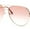 Gold - Rose Pink, variant on Classy Tear Drop Traditional Officer Pilots Metal Rim Sunglasses Black - Smoke