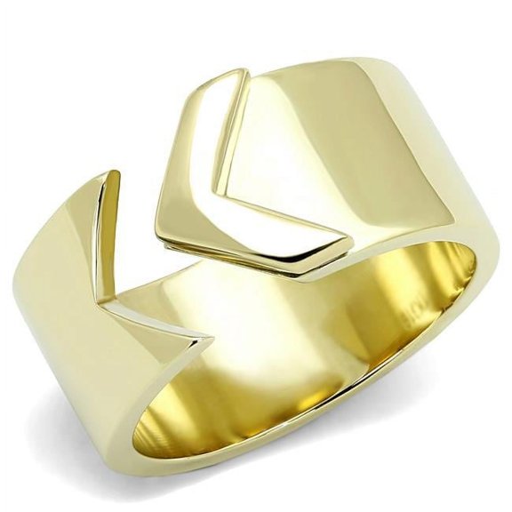 Women IP Gold Stainless Steel Ring with No Stone in No Stone - Size 8