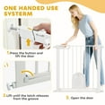 thumbnail image 4 of PawHut 30"-32" Extra Wide Pet Gate Barrier with Small Door, 30"H, White, 4 of 10
