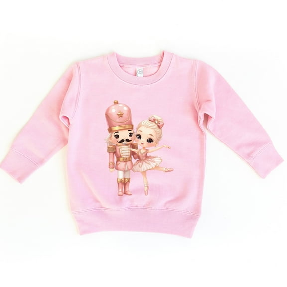 Pink Nutcracker Ballerina - Toddler Graphic Sweatshirt and Youth Graphic Sweatshirt