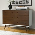 thumbnail image 3 of Francesca Modern Bedroom Furniture 6 Drawers White Dressers and Clothing Storage, 3 of 3