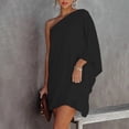 thumbnail image 3 of Robe Décontractée Mode Ample Couleur Unie à une Épaule pour Poupée, 3 of 7