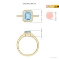thumbnail image 4 of Angara Natural 1.35 Ct. Aquamarine with Diamond Halo Ring in 14K Yellow Gold for Women (Ring Size: 11.5), 4 of 9