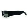 thumbnail image 6 of Mens Glass Lens Narrow Rectangle Mad Dog Street Gangster Sunglasses Matte Black, 6 of 8