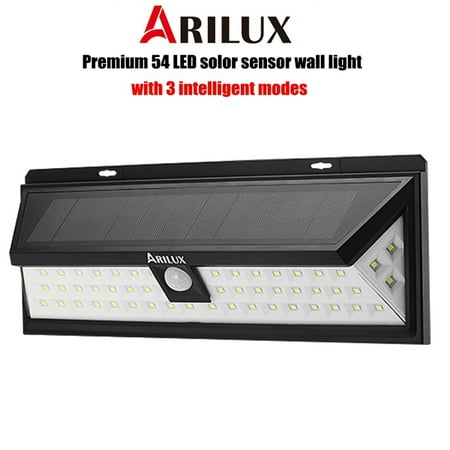 Solar Wall Light Arilux 54 Led Motion Sensor Solar Powered Outdoor