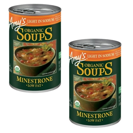 ( 2 Pack ) Amy's Organic Light in Sodium Minestrone Soup - 14.1 oz