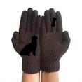 thumbnail image 2 of AWZXDE Warm Winter Outdoor Gloves for Ladies Dog Bone Printing Woolen Mittens for Autumn Brown,One Size, 2 of 3