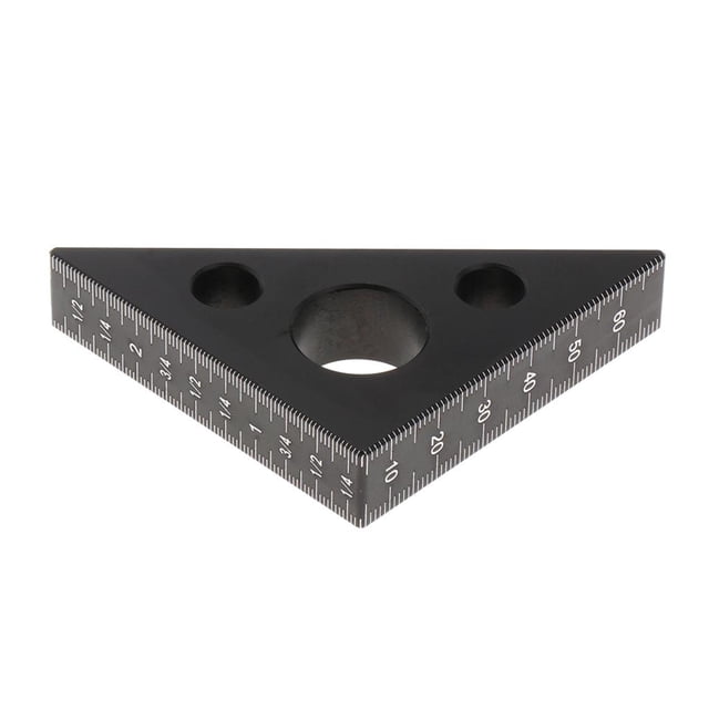 Regla cuadrada del triángulo de aluminio Negro Sunnimix Aleación de aluminio métrica