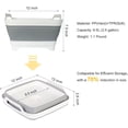 thumbnail image 3 of Collapsible Dish Basin & Sink Tub with Drain Plug – 2.4 Gal Bottle Wash Basin, Bottle Washing Bin for RV, Camping, Kitchen | Collapsible Water & Bottle Basin (Grey), 3 of 7