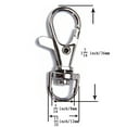thumbnail image 3 of 5x Metal Lobster Clasps Swivel Snap Hooks for Keyring Small Dog Leash etc, 3 of 7