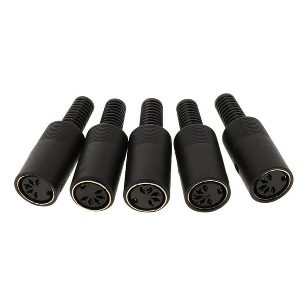 Conector de sonido perfecl 5 Piezas Niquelados con Terminales de Soldadura 5 Pin