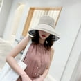 thumbnail image 5 of Prolriy Bucket Hat Womens Outdoor Solid Sun Hat Flower Printed Casual Elegant Sun Hat Hats for Women Grey, 5 of 6