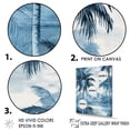 thumbnail image 3 of Designart "Shadowy Vintage Blue Palm Trees I" Palms & Palm Trees Floater Framed Canvas Art Print, 3 of 5